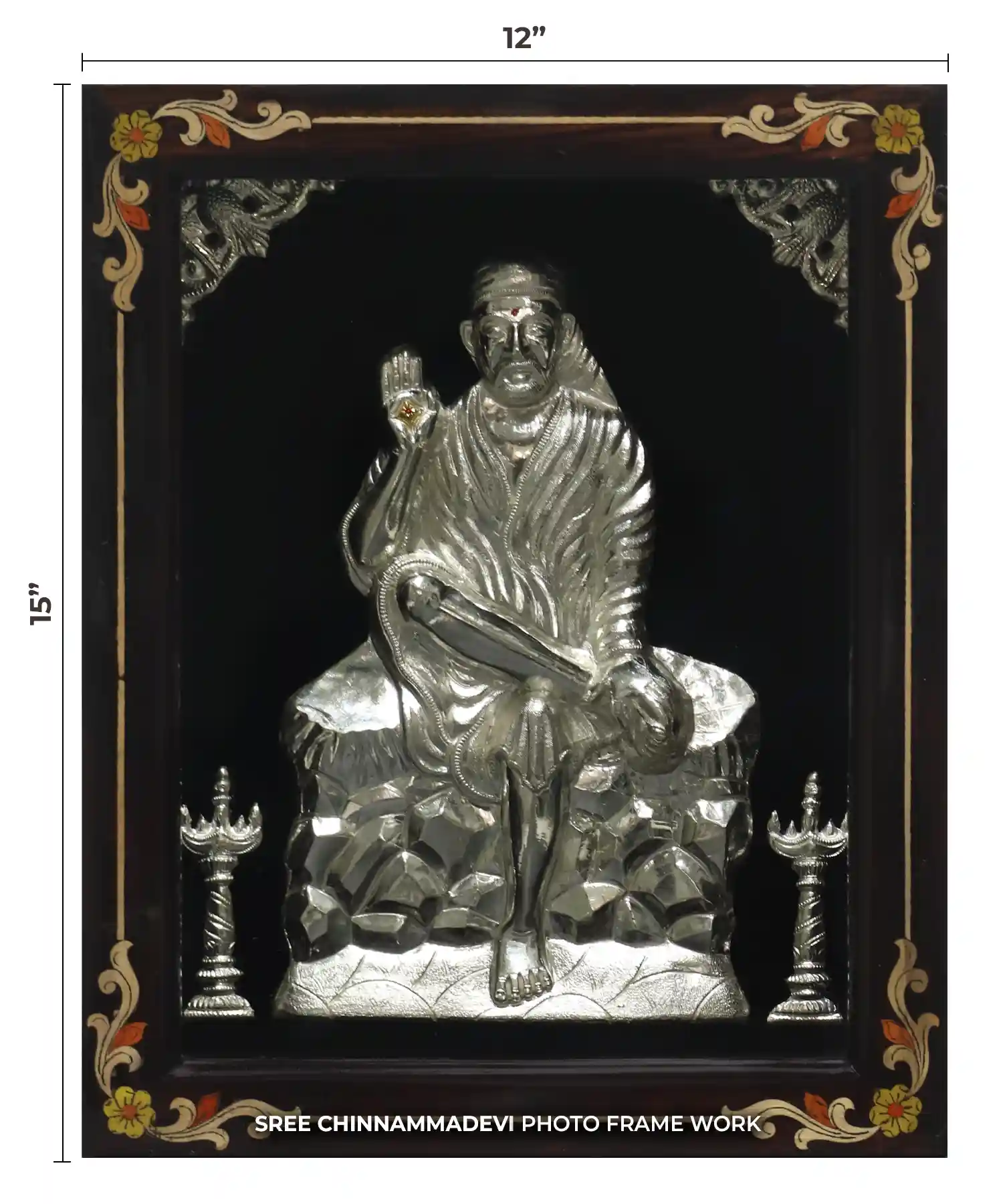 Sai Baba Silver _ 12 x 15