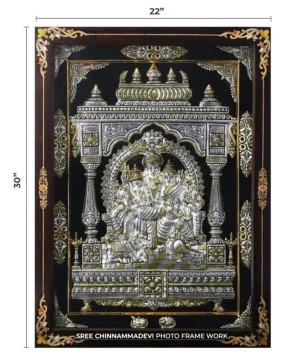 Shiva Family Antique b _ 22 x30