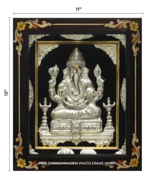 Bombay Ganesha Silver _ 11 x 13