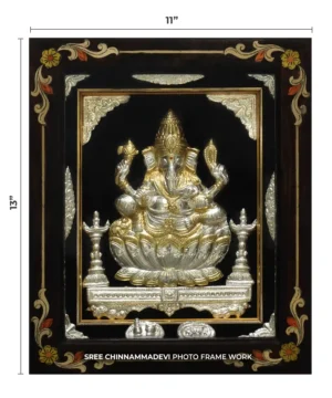 Ganesha Kamala Gold _ 11 x 13